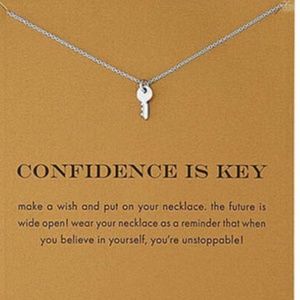 Confidence Is Key Necklace Silver Tone